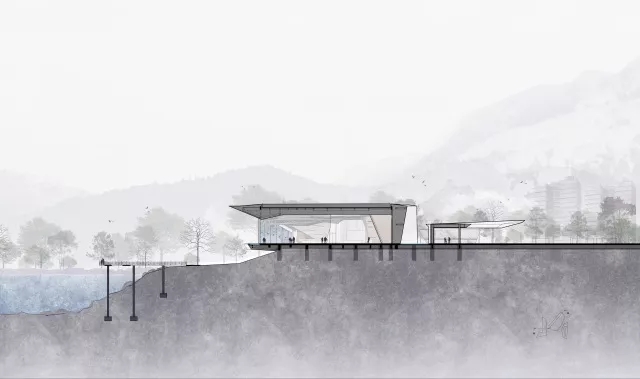 剖面图，9001cc金沙以诚为本构筑设计